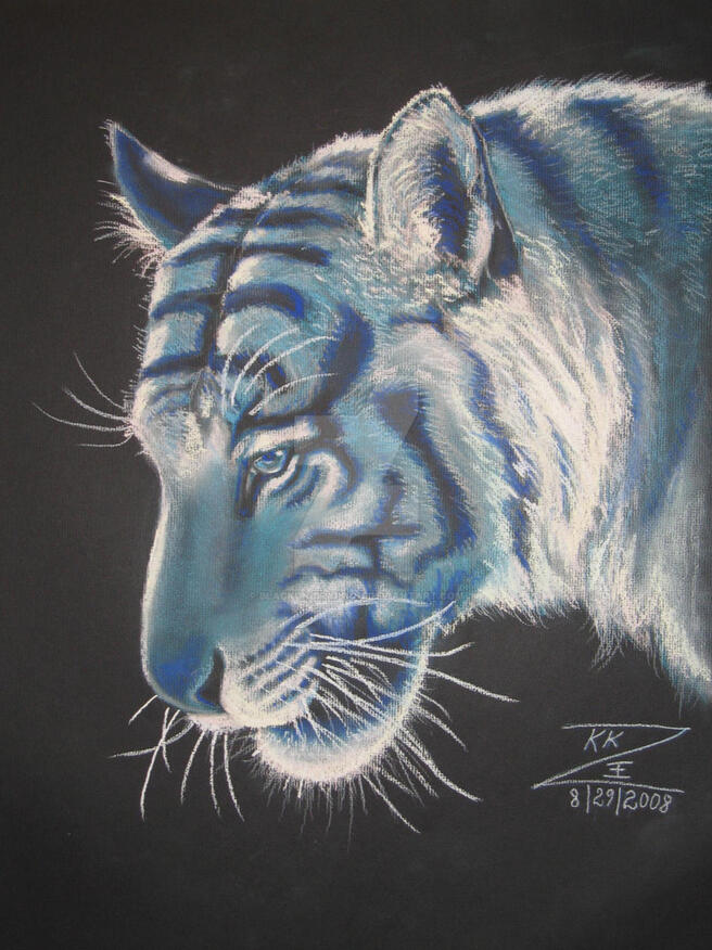 Blue Tiger Portrait